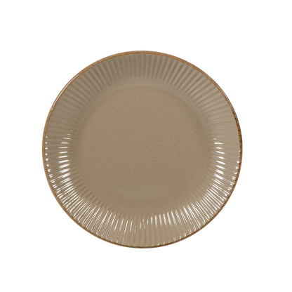 Gibson Home Plates and Bowls Set, 12 Piece Stoneware Dinnerware Set for 4, Ribbed Reactive Glaze, Dishwasher & Microwave Safe