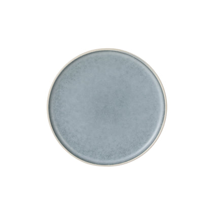Gibson Elite Coastal Forest Plates and Bowls Sets, 12-Piece Stoneware Dinnerware Sets, Triple Reactive Glaze Dish Set - Grey and Cream White