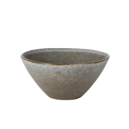 Gibson Elite Coastal Forest Plates and Bowls Sets, 12-Piece Stoneware Dinnerware Sets, Triple Reactive Glaze Dish Set - Grey and Cream White