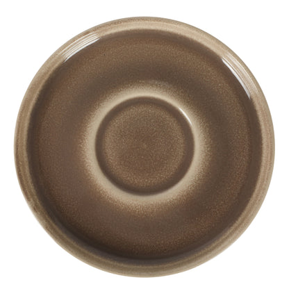 Gibson Elite Sunrise Hills 9-Piece Stackable Stoneware Cup and Saucer Set with Metal Rack, 6 oz, Service for 4, Dishwasher Safe