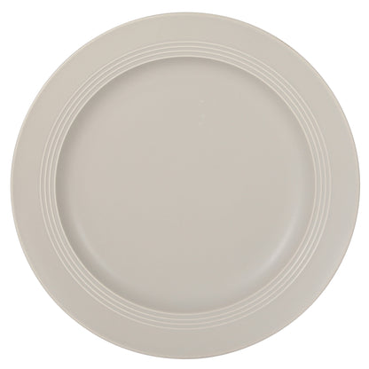 Gibson Elite Soleil 12 Piece Linen White Stoneware Dinnerware Set for 4, Plates and Bowls Set with Dinner Plates, Salad Plates and Bowls