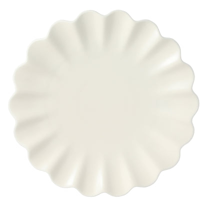 Gibson Elite Plates and Bowls Sets, 12-Piece Stoneware Dinnerware Set for 4, Scalloped Dish Set with Dinner Plates, Salad Plates & Bowls