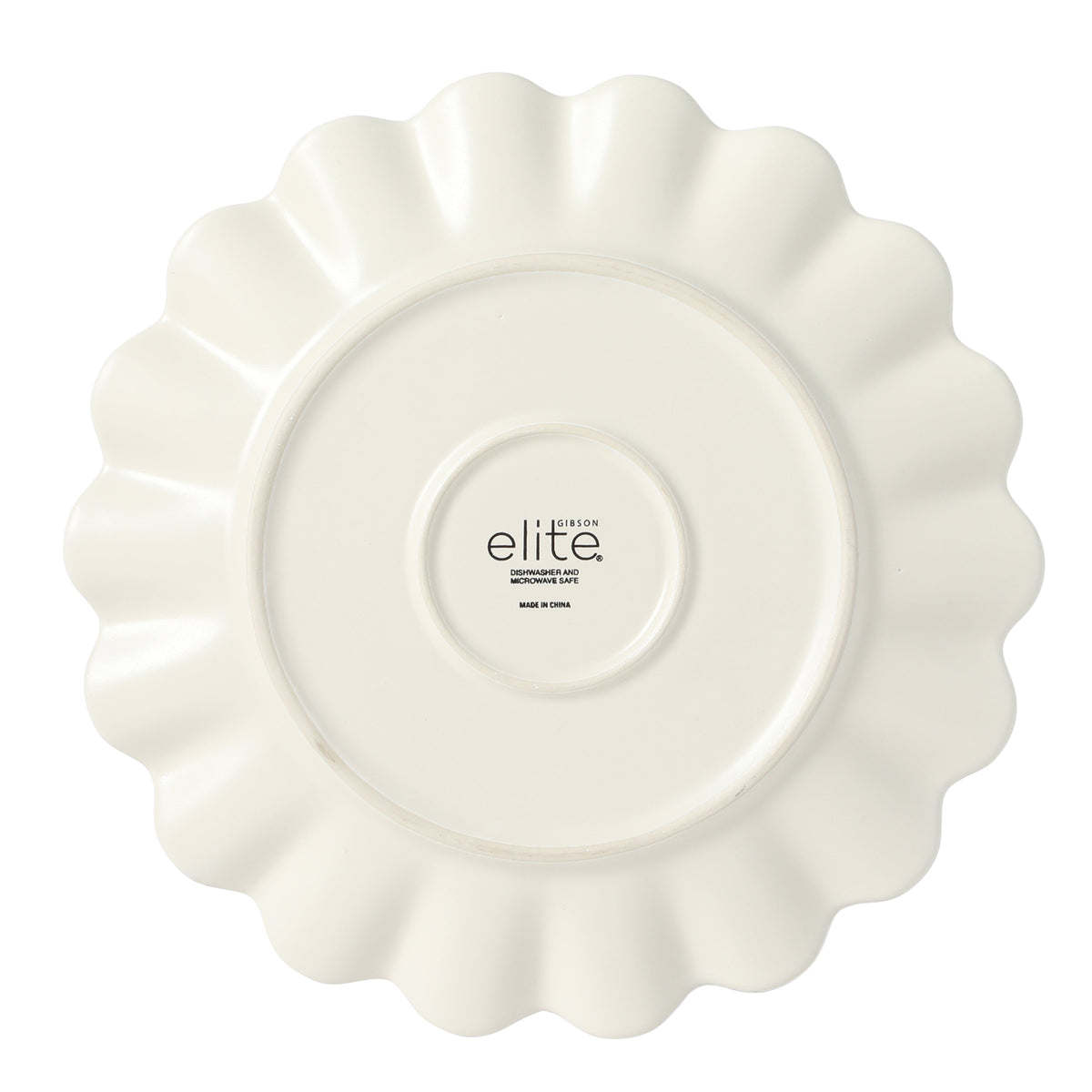 Gibson Elite Plates and Bowls Sets, 12-Piece Stoneware Dinnerware Set for 4, Scalloped Dish Set with Dinner Plates, Salad Plates & Bowls