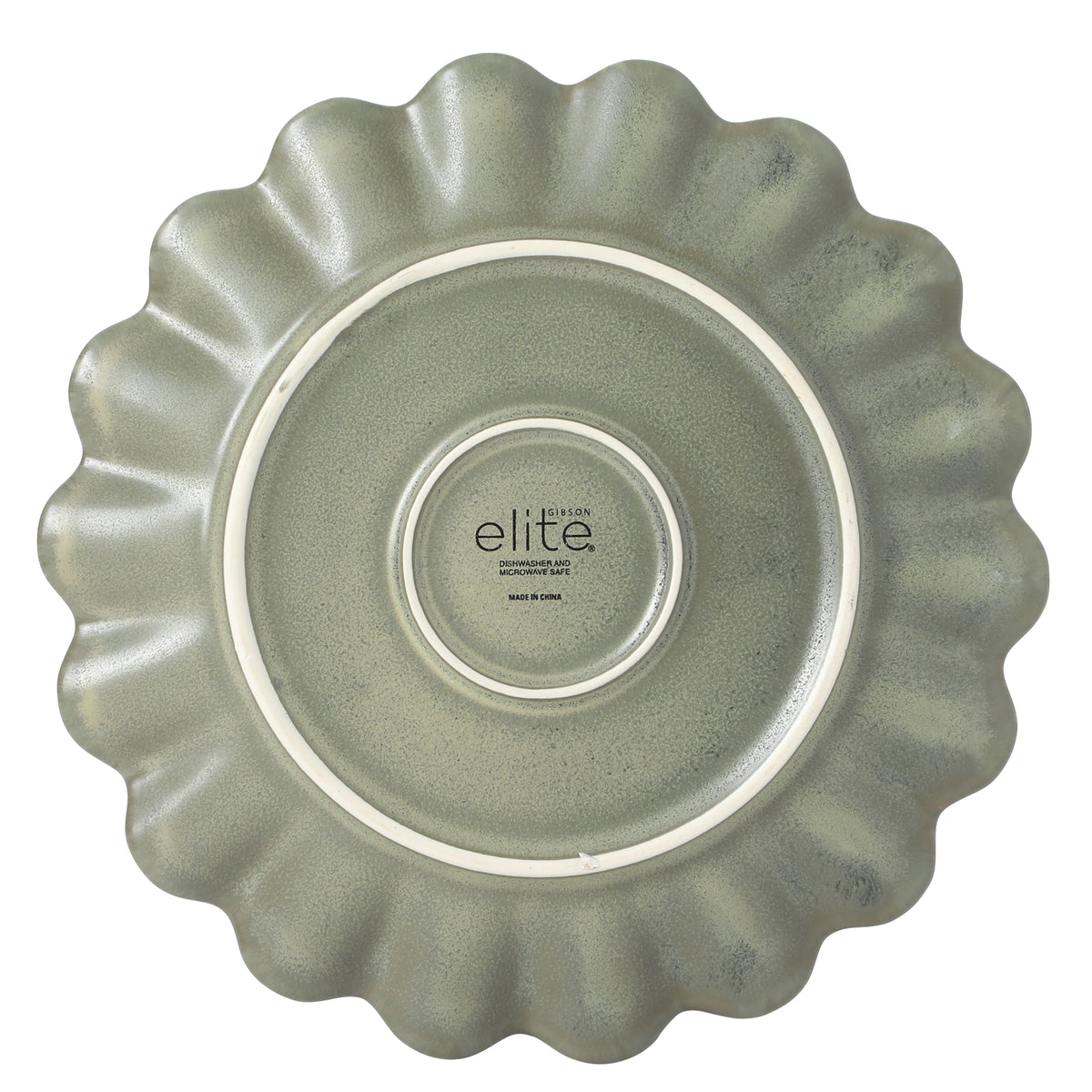 Gibson Elite Plates and Bowls Sets, 12-Piece Stoneware Dinnerware Set for 4, Scalloped Dish Set with Dinner Plates, Salad Plates & Bowls