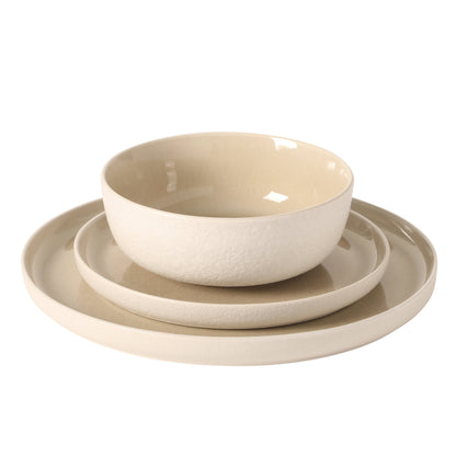Gibson Elite Tahoe Sunset 12 Piece Stoneware Reactive Glaze (Service for 4) Ceramic Plates and Bowls Dinnerware Set