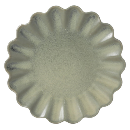 Gibson Elite Plates and Bowls Sets, 12-Piece Stoneware Dinnerware Set for 4, Scalloped Dish Set with Dinner Plates, Salad Plates & Bowls