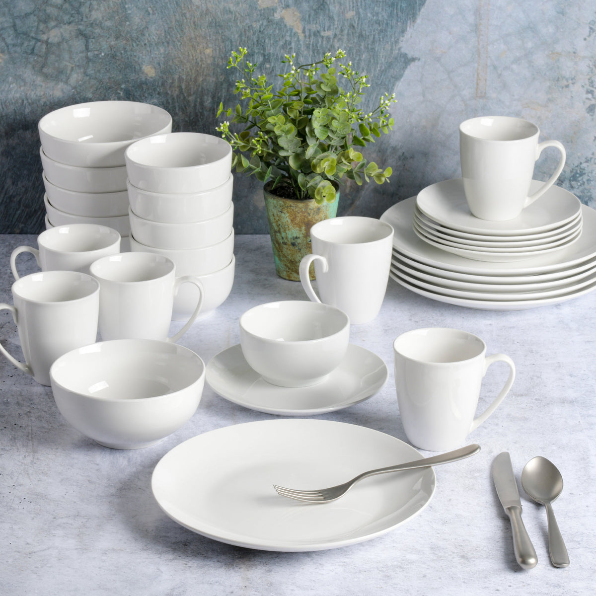 Gibson Home Ogalla Whiteware Dinnerware Set