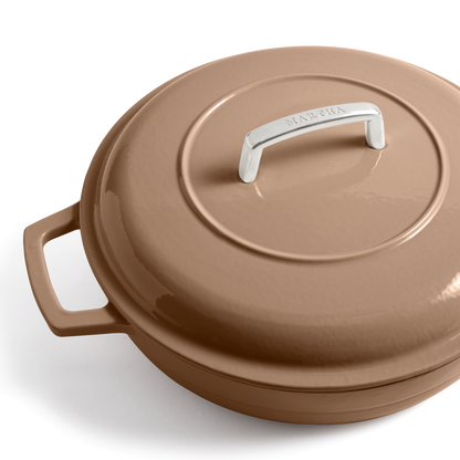 Martha Stewart Signature 3.5-Quart Enameled Cast Iron Braiser w/ Lid