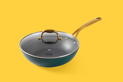 Frok 11" All-In-One Exclusive Non-Stick Fry Pan Meets Wok w/ Lid