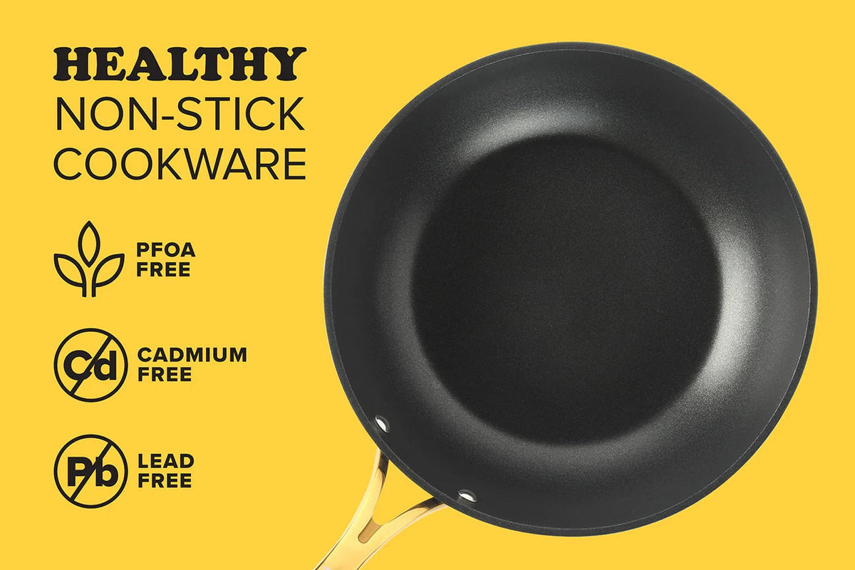 Frok 11" All-In-One Exclusive Non-Stick Fry Pan Meets Wok w/ Lid