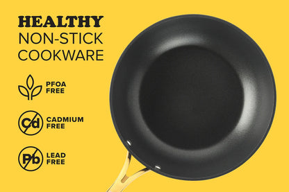 Frok 11" All-In-One Exclusive Non-Stick Fry Pan Meets Wok w/ Lid