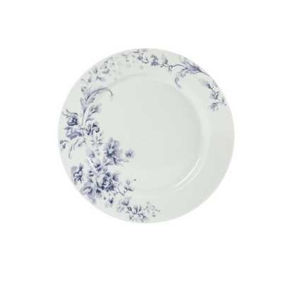 Martha Stewart Plates and Bowls Set, 16 Piece Dinnerware Set for 4, Blue/white