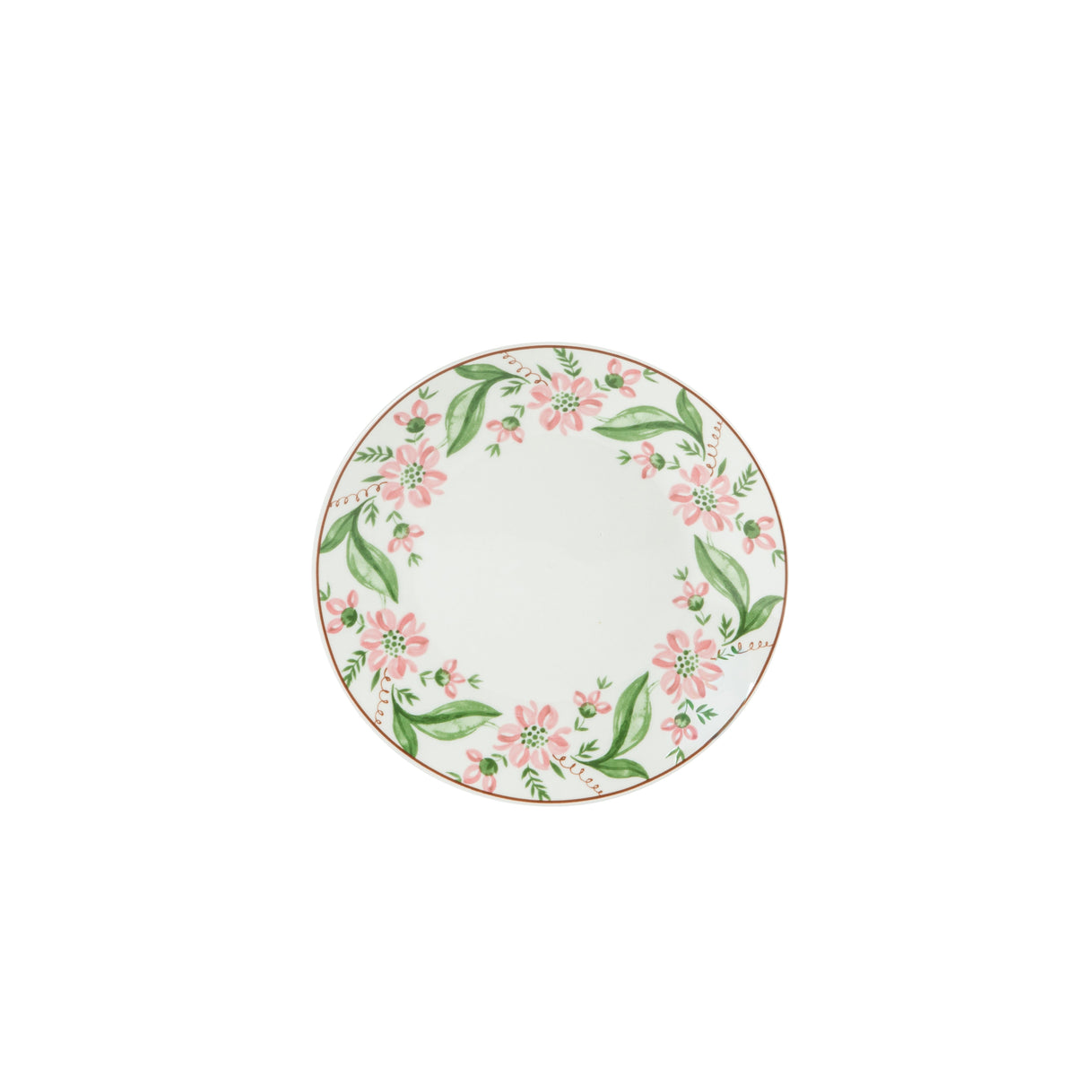 Martha Stewart Plates and Bowls Set, 16 Piece Dinnerware Set for 4, Pink/Green