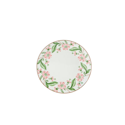 Martha Stewart Plates and Bowls Set, 16 Piece Dinnerware Set for 4, Pink/Green