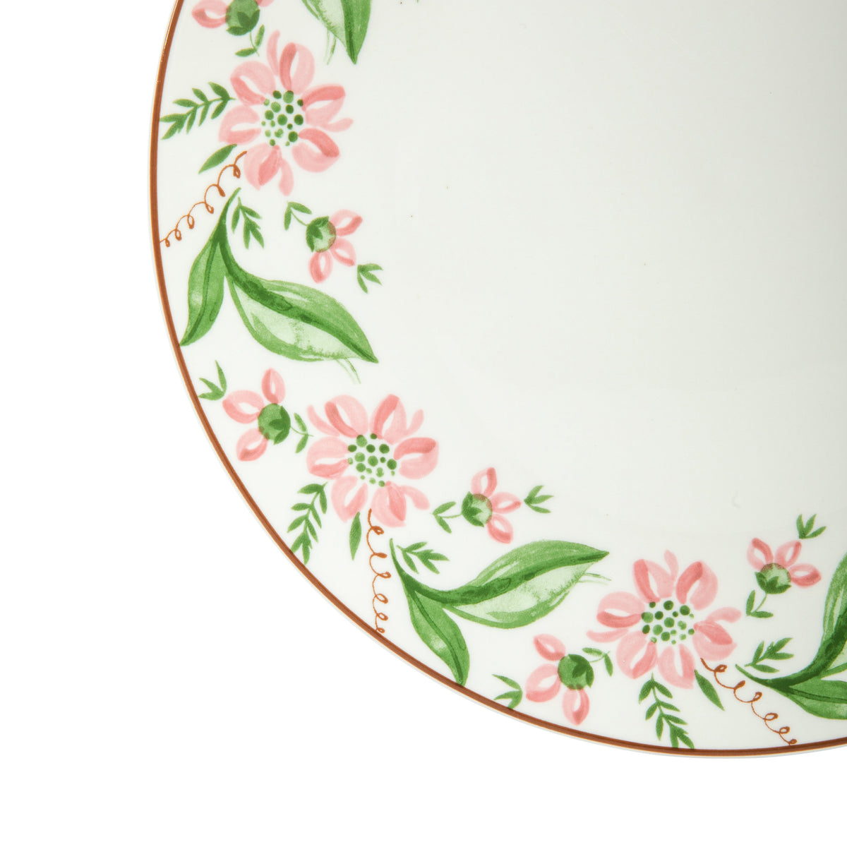 Martha Stewart Plates and Bowls Set, 16 Piece Dinnerware Set for 4, Pink/Green