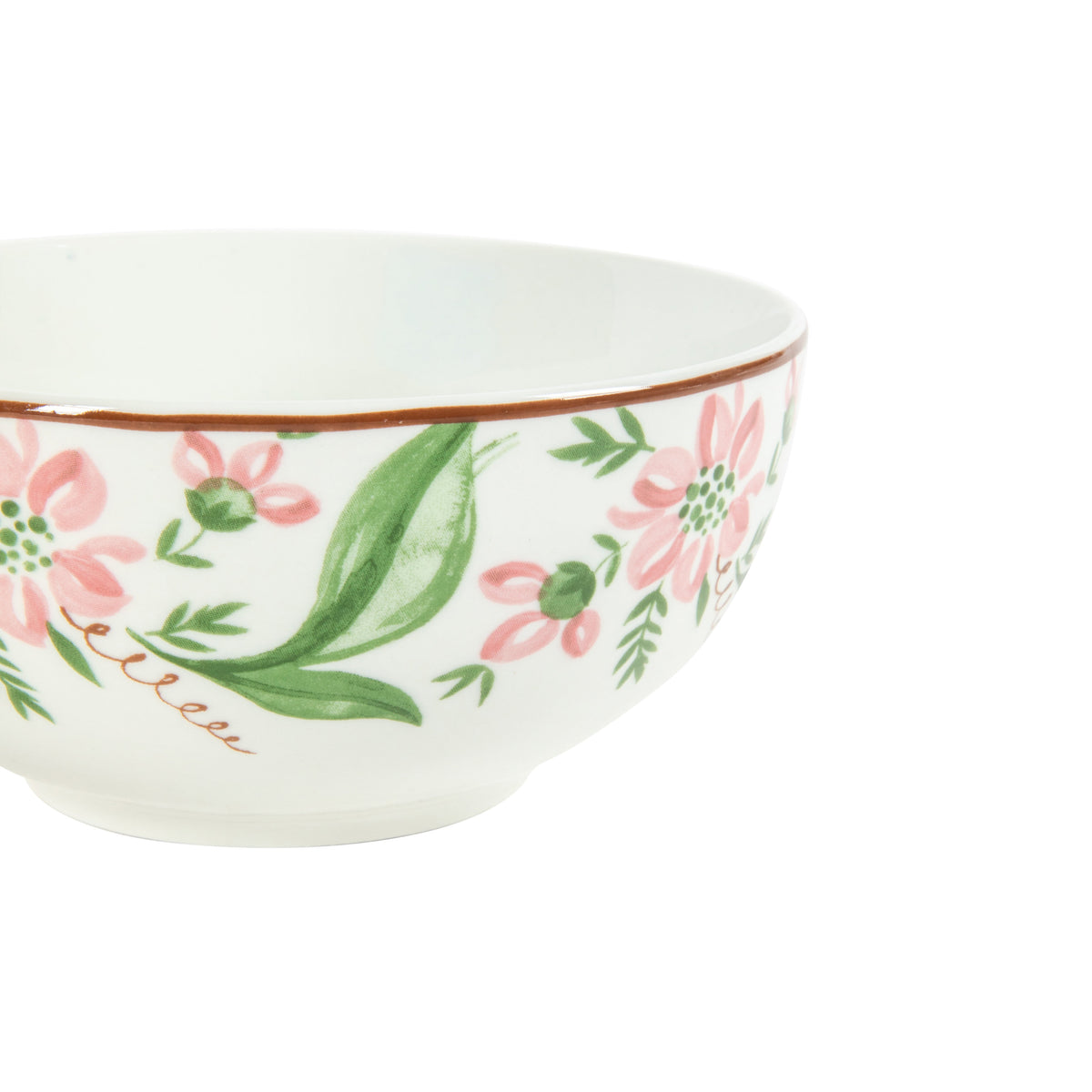 Martha Stewart Plates and Bowls Set, 16 Piece Dinnerware Set for 4, Pink/Green