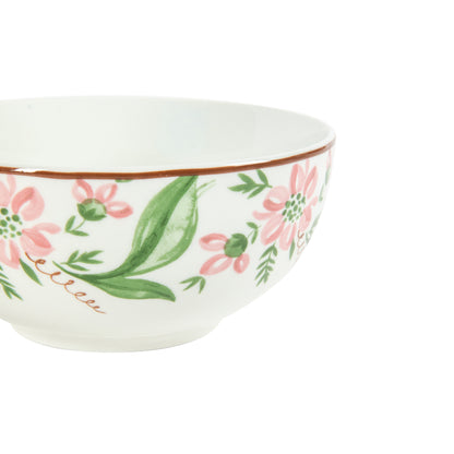 Martha Stewart Plates and Bowls Set, 16 Piece Dinnerware Set for 4, Pink/Green